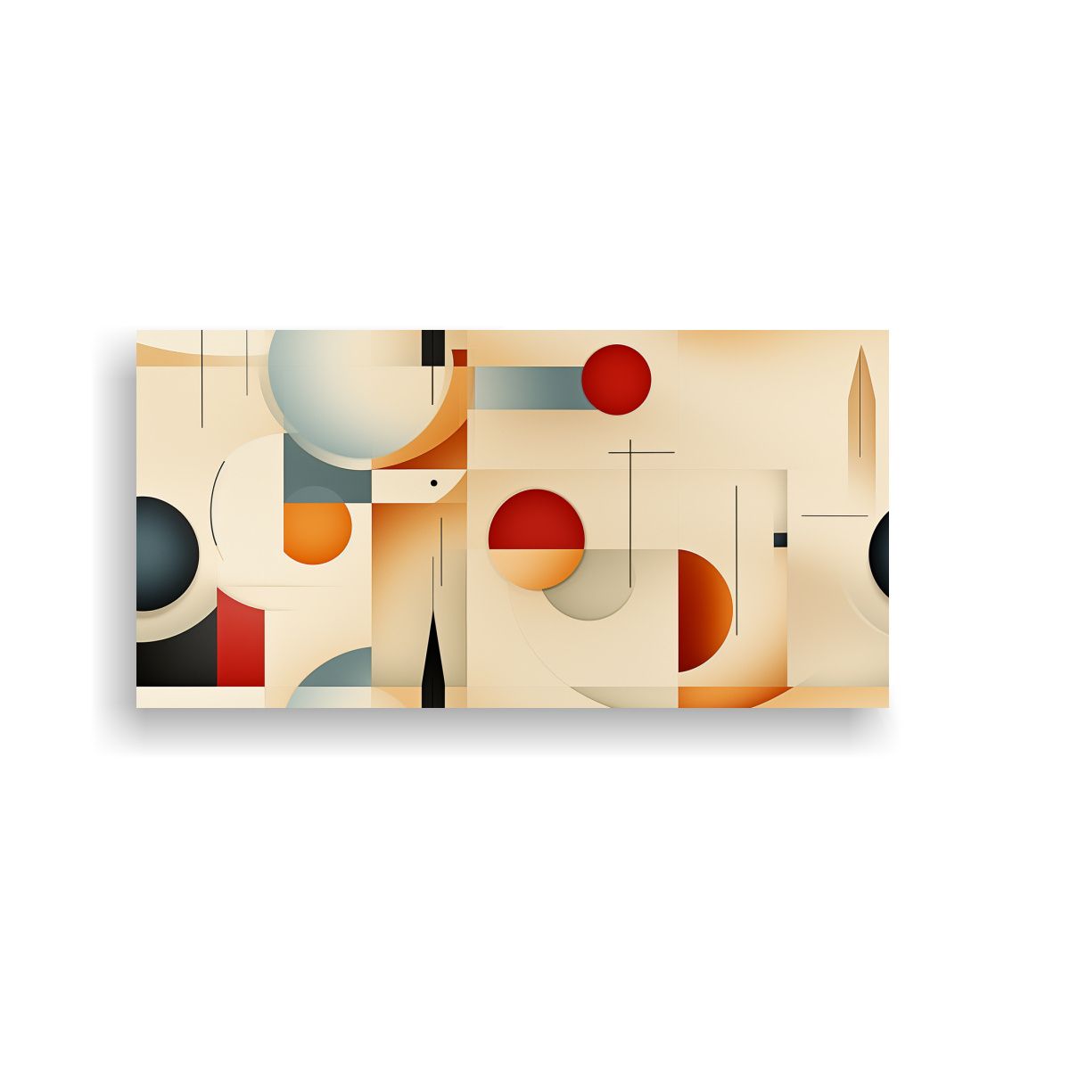 GENERICO - Cuadros Decorativos Con Formas Abstractas Y 60x30 Cm