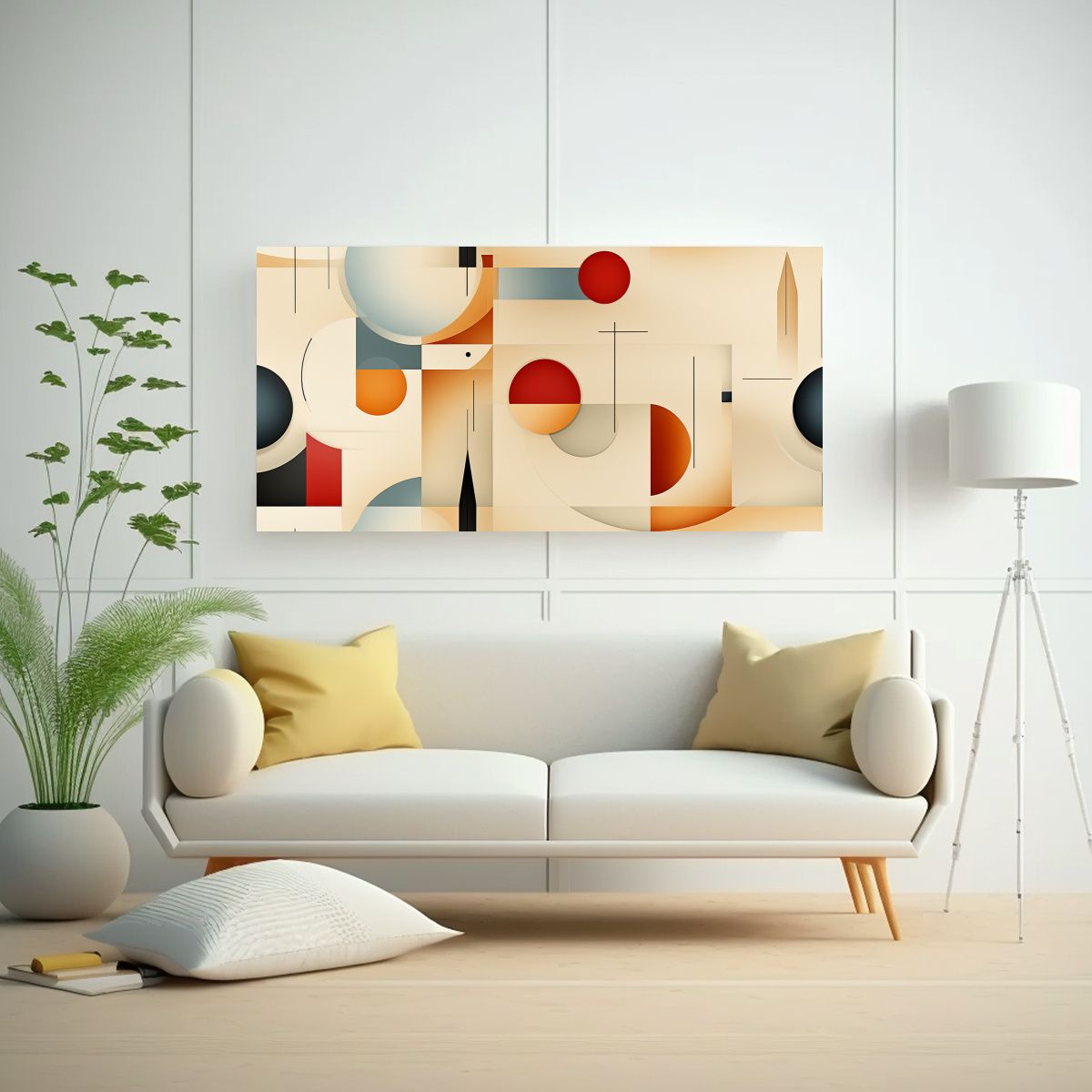 GENERICO - Cuadros Decorativos Con Formas Abstractas Y 60x30 Cm