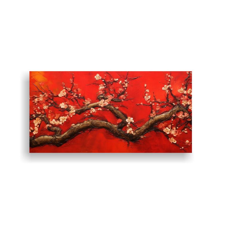 GENERICO - Pinturas Modernas Con 32k Ramas De Flores Sobre 60x30 Cm