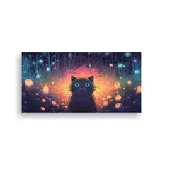 GENERICO - Pinturas Decorativas Vintage De Gatos Con Ojos 100x50 Cm