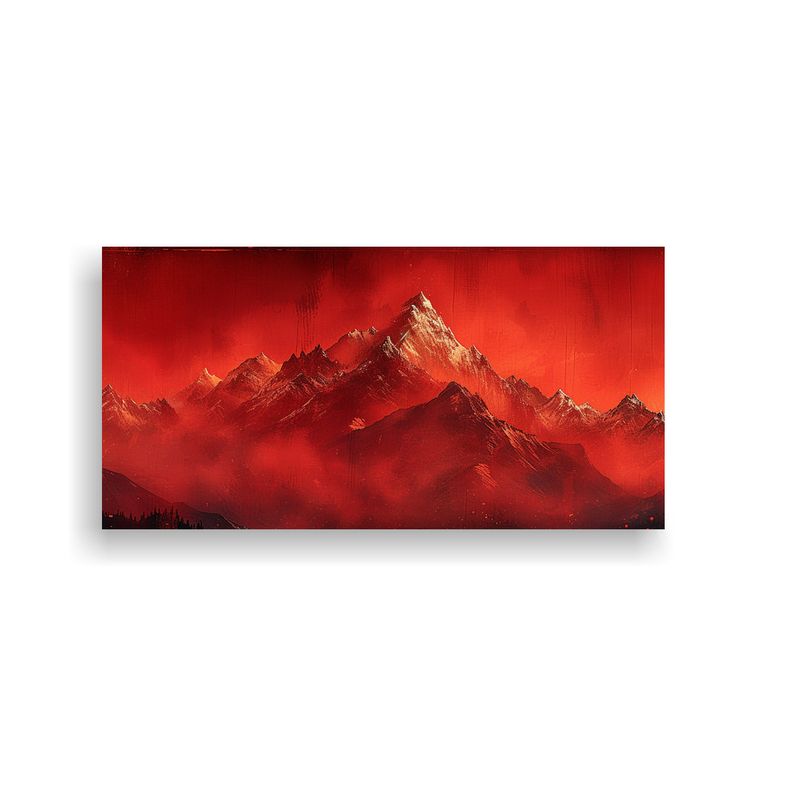 GENERICO - Cuadro De Montaña En Estilo Moderno Con 60x30 Cm