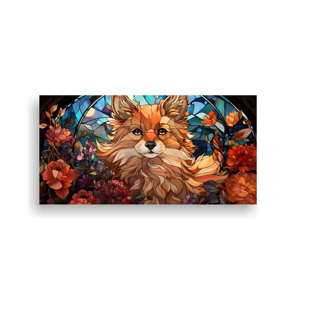 GENERICO - Arte Digital De Ventana De Vidrio Con Gato 60x30 Cm