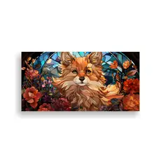 GENERICO - Arte Digital De Ventana De Vidrio Con Gato 60x30 Cm