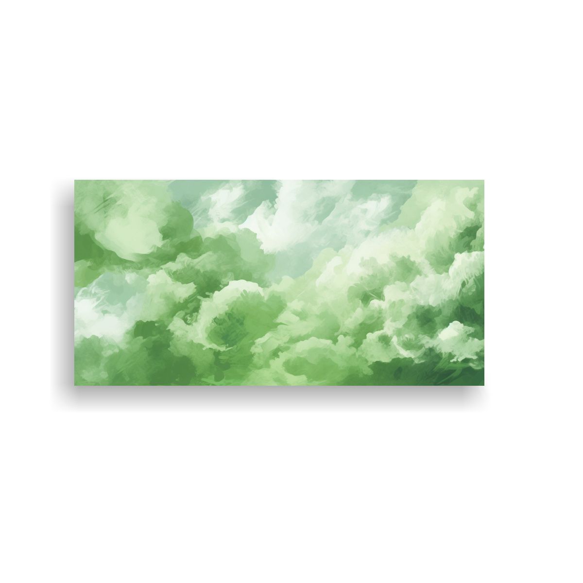 GENERICO - Pintura Decorativa Obra Maestra Verde Con Fondo 80x40 Cm