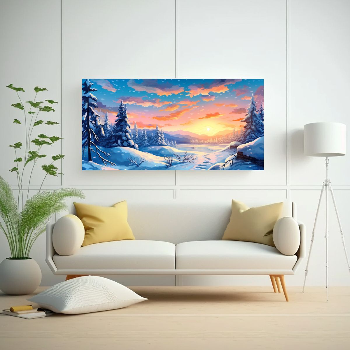 GENERICO - Pinturas De Invierno Con Profundidad Creativa 100x50 Cm