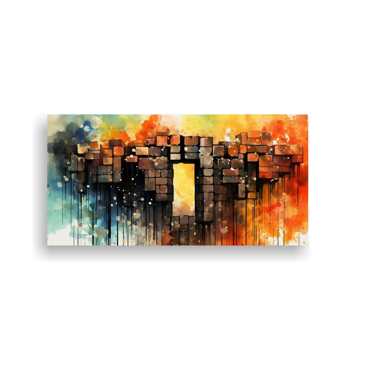 GENERICO - Pintura Abstracta Laberinto Creativo Para 80x40 Cm