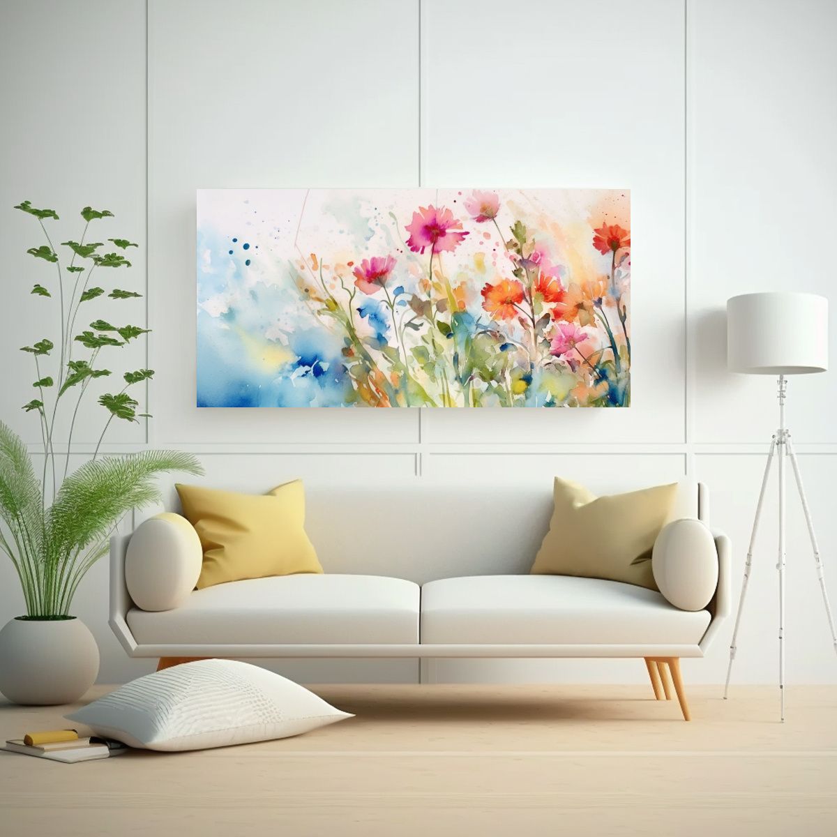 GENERICO - Cuadros Decorativos Abstractos De Acuarela Con 80x40 Cm