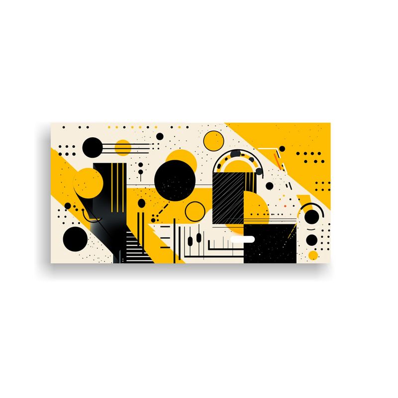 GENERICO - Cuadro Para Cocina Con Formas Geométricas Suaves 80x40 Cm
