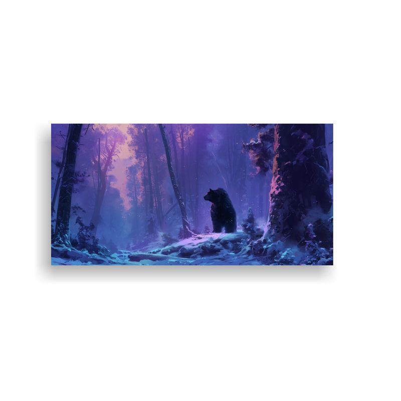 GENERICO - Pintura En Bastidor Árboles Gigantes Bosque 60x30 Cm