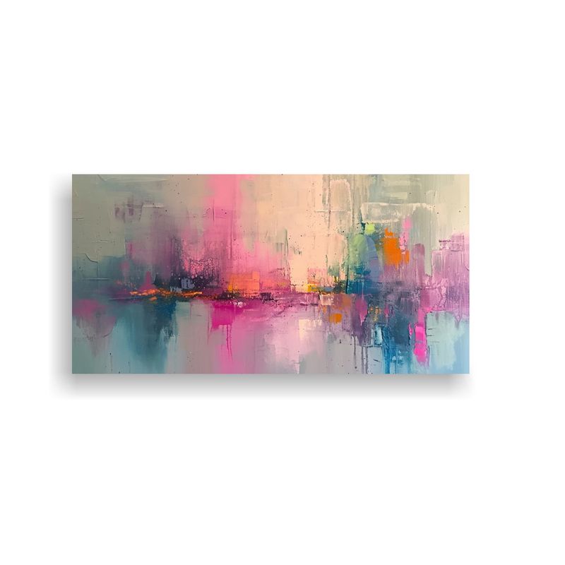 GENERICO - Cuadro Tela Canvas Temática Moderna Colores 60x30 Cm