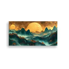 GENERICO - Pinturas Decorativas De Montaña En Tono 80x40 Cm