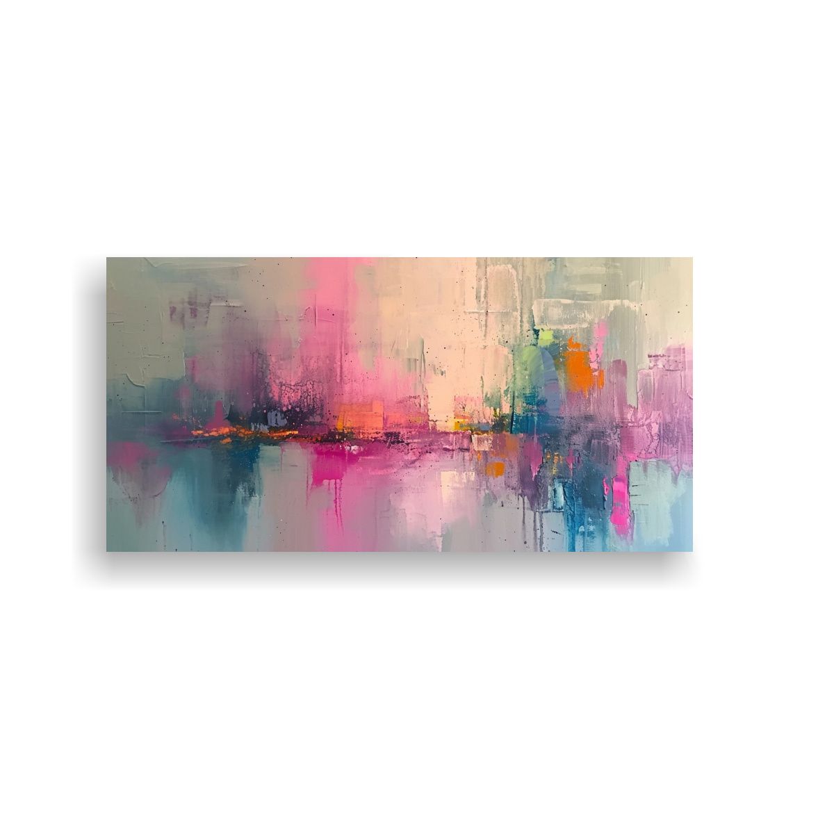 GENERICO - Cuadro Tela Canvas Temática Moderna Colores 80x40 Cm