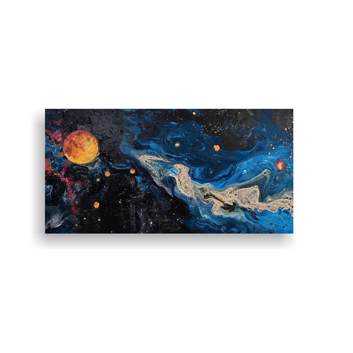 GENERICO - Pintura Mural De La Noche Con Constelaciones 60x30 Cm