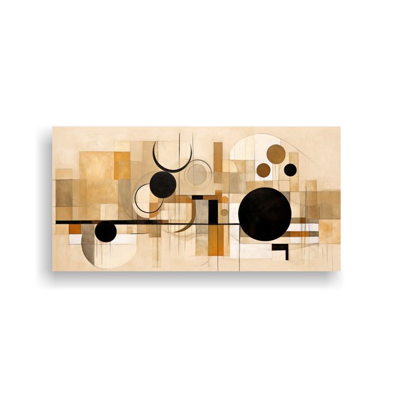 GENERICO - Obra Arte En Bastidor Reflejo Abstracto 60x30 Cm
