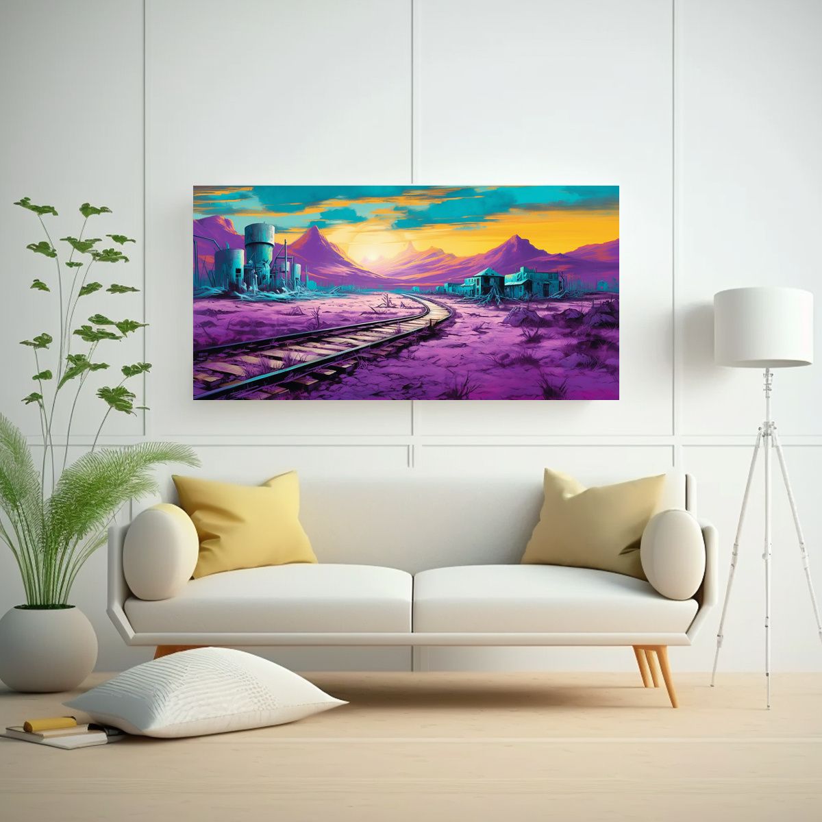 GENERICO - Pinturas Decorativas Púrpuras Originales Para 100x50 Cm