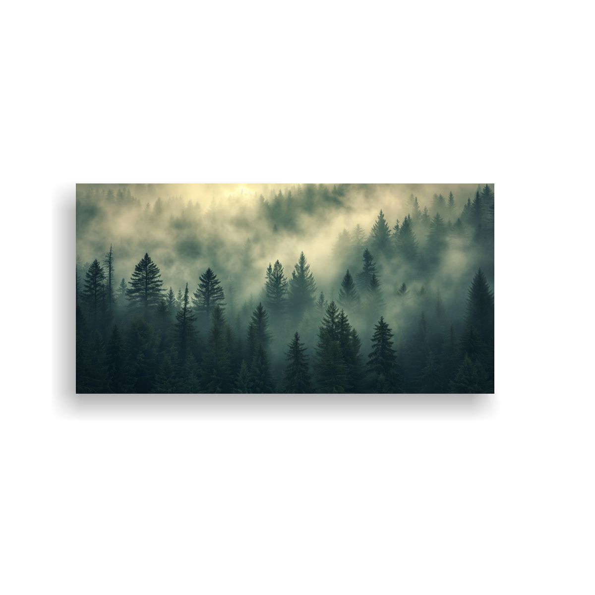 GENERICO - Paisaje De Pinos Brumosos Para Decoración 100x50 Cm