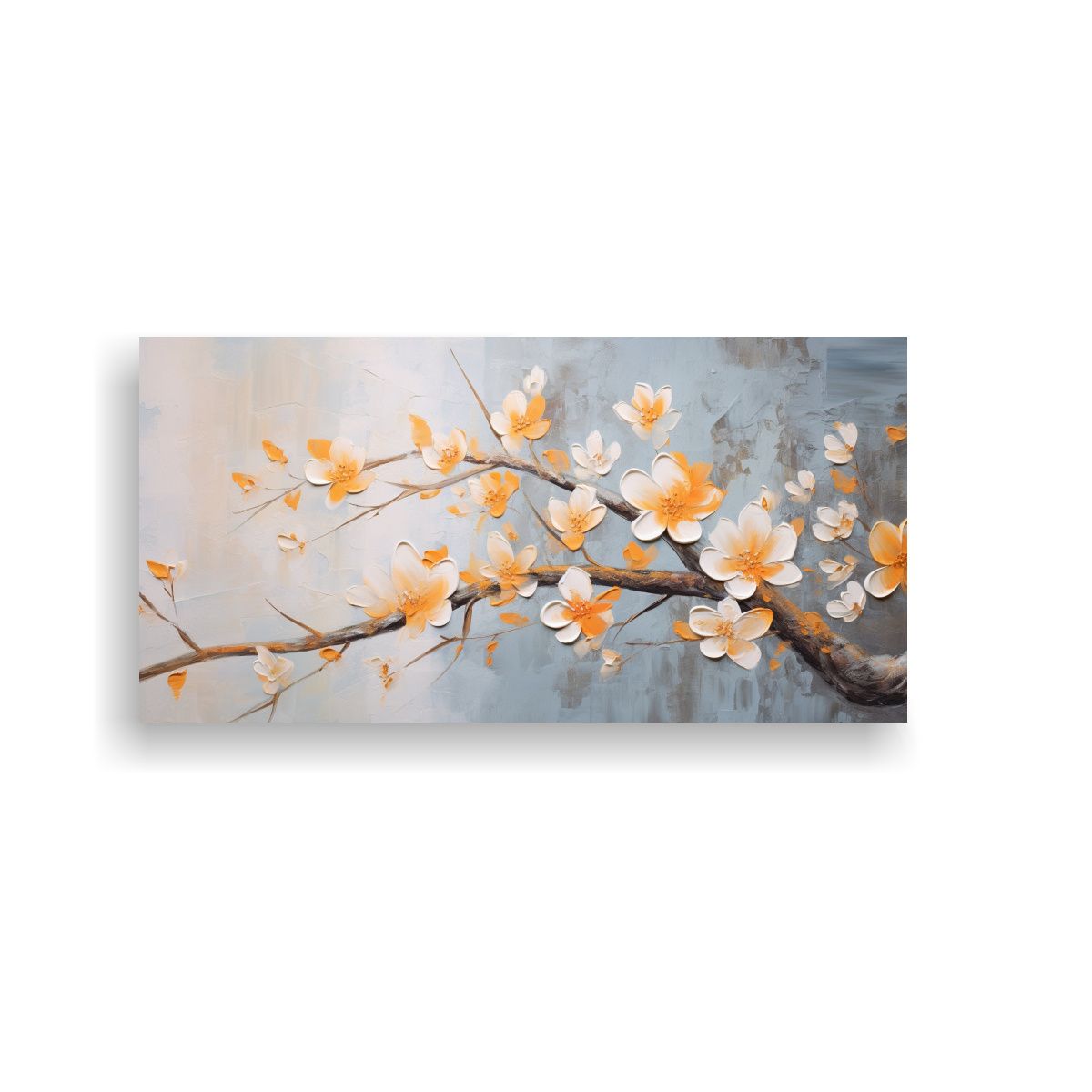 GENERICO - Cuadro Decorativo Formación De Cerezos En Flor 80x40 Cm