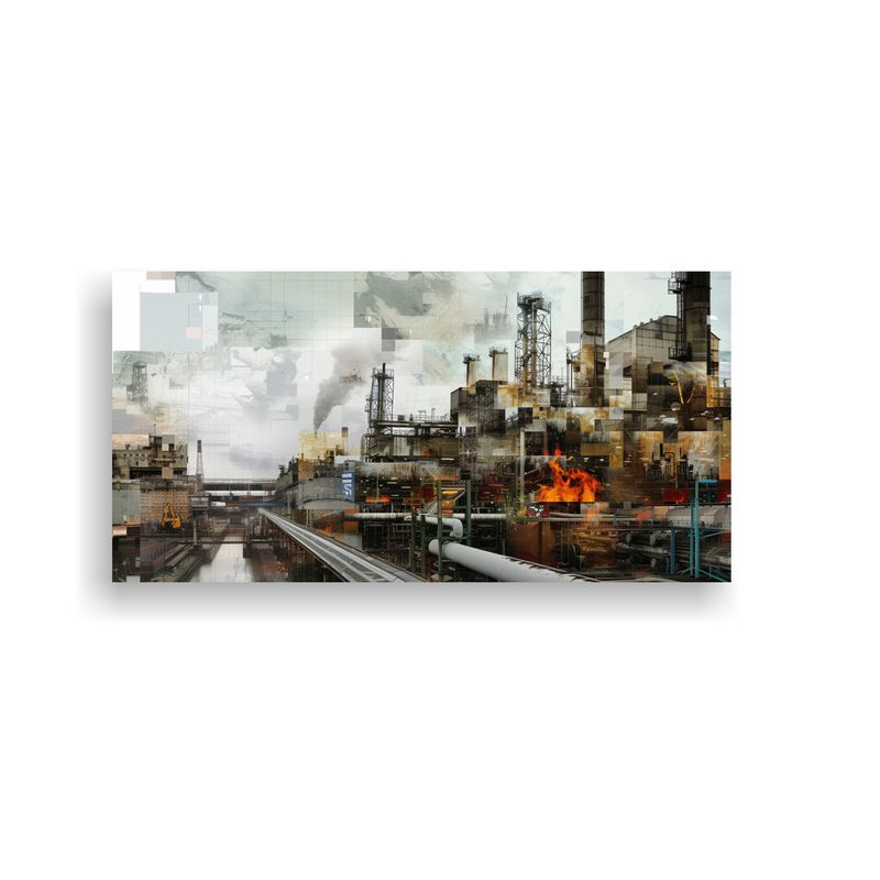 GENERICO - Diseño Simétrico De Industria Y Empresas En 80x40 Cm