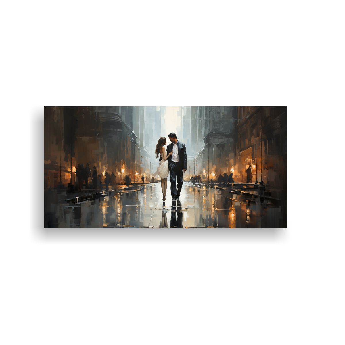 GENERICO - Pintura Al Estilo óleo Impresionista De Hombre Y 100x50 Cm