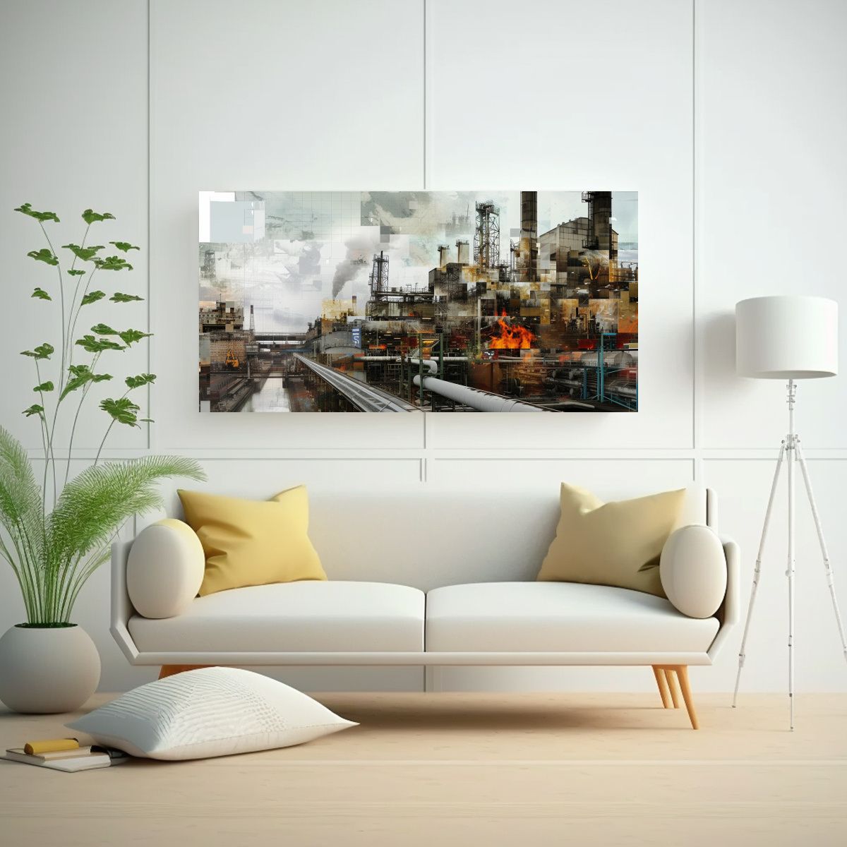 GENERICO - Diseño Simétrico De Industria Y Empresas En 100x50 Cm