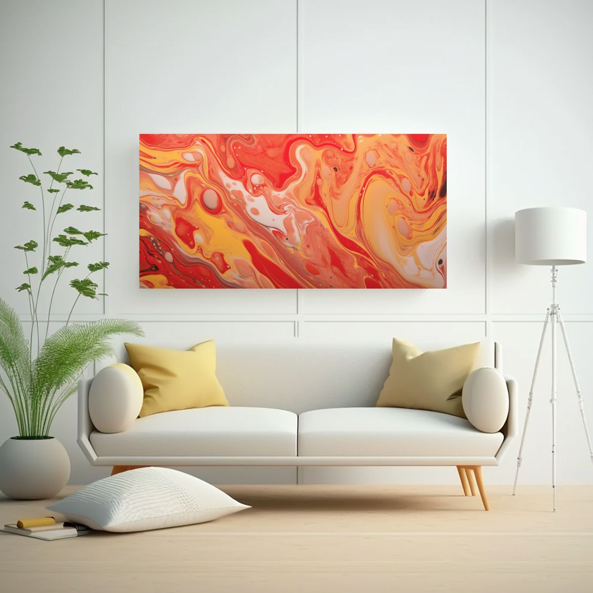 GENERICO - Fondo Mármol Líquido Textura Roja Arte 80x40 Cm