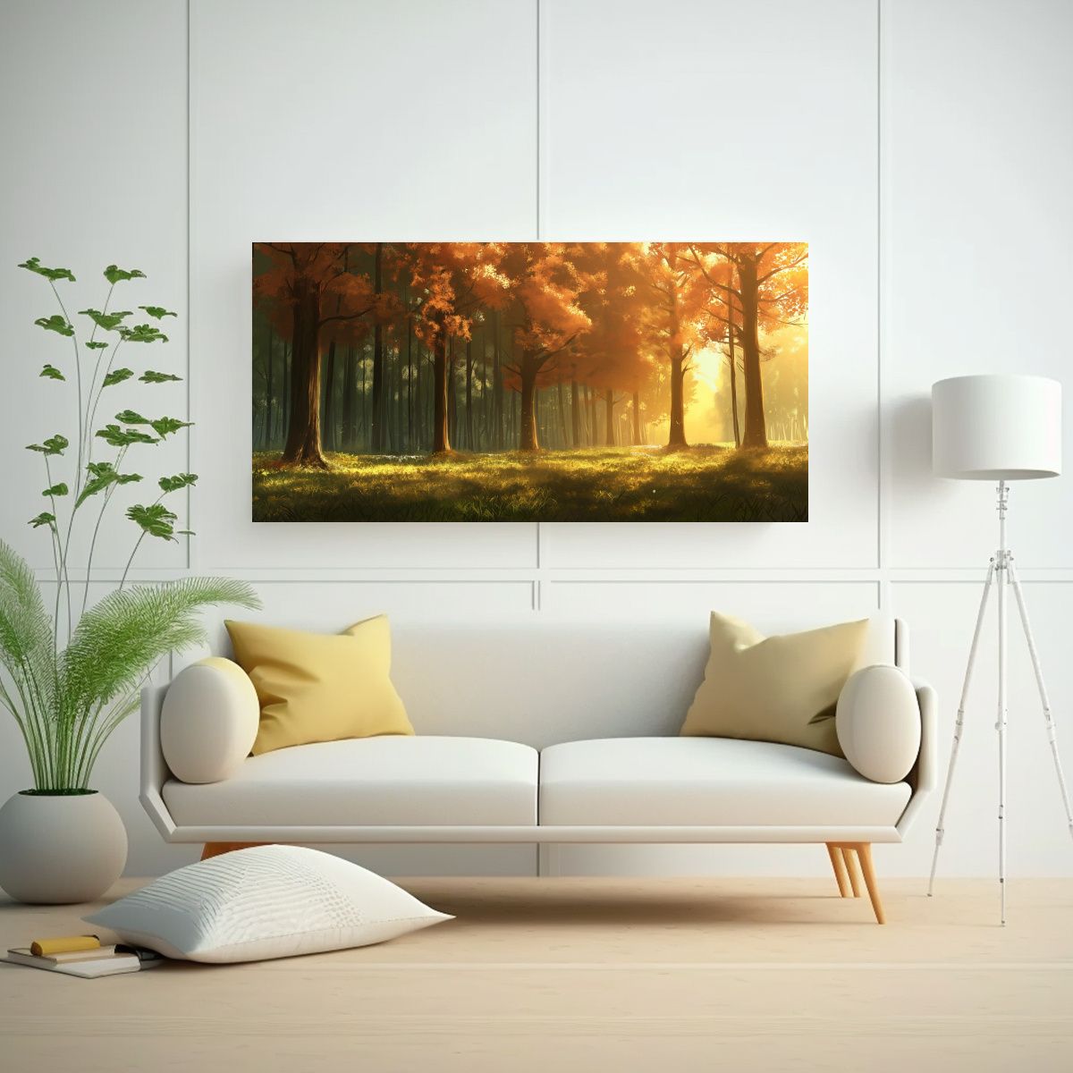 GENERICO - Pintura De Decoración De Bosque De Robles En 60x30 Cm