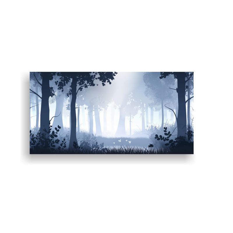 GENERICO - Cuadro En Bastidor Bosque Mágico En Silueta 60x30 Cm