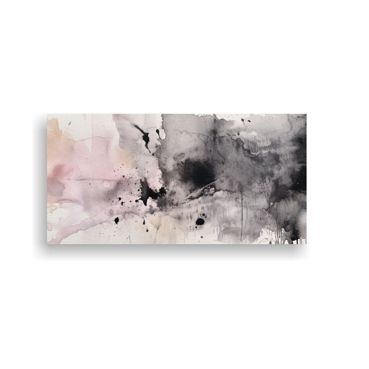 GENERICO - Textura De Acuarela Gris Y Malva Con Composición 100x50 Cm