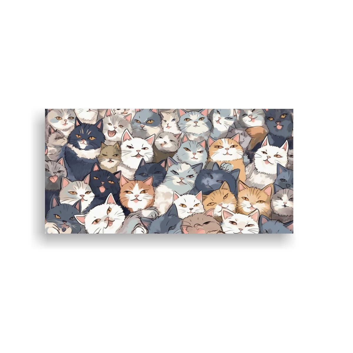 GENERICO - Cuadro Decorativo Cuadro Minimalista De Gatos 80x40 Cm