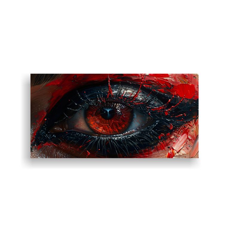 GENERICO - Cuadro Abstracto Ojo Como Estilo óleo En Lienzo 80x40 Cm