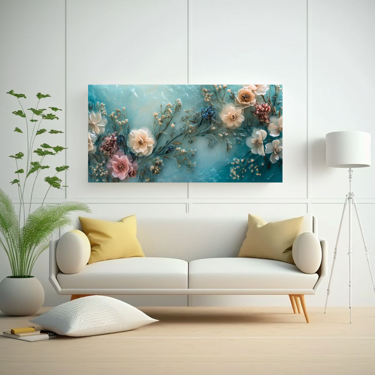 GENERICO - Arte De Pared Moderno: Panel De Resina Epoxi Con 80x40 Cm