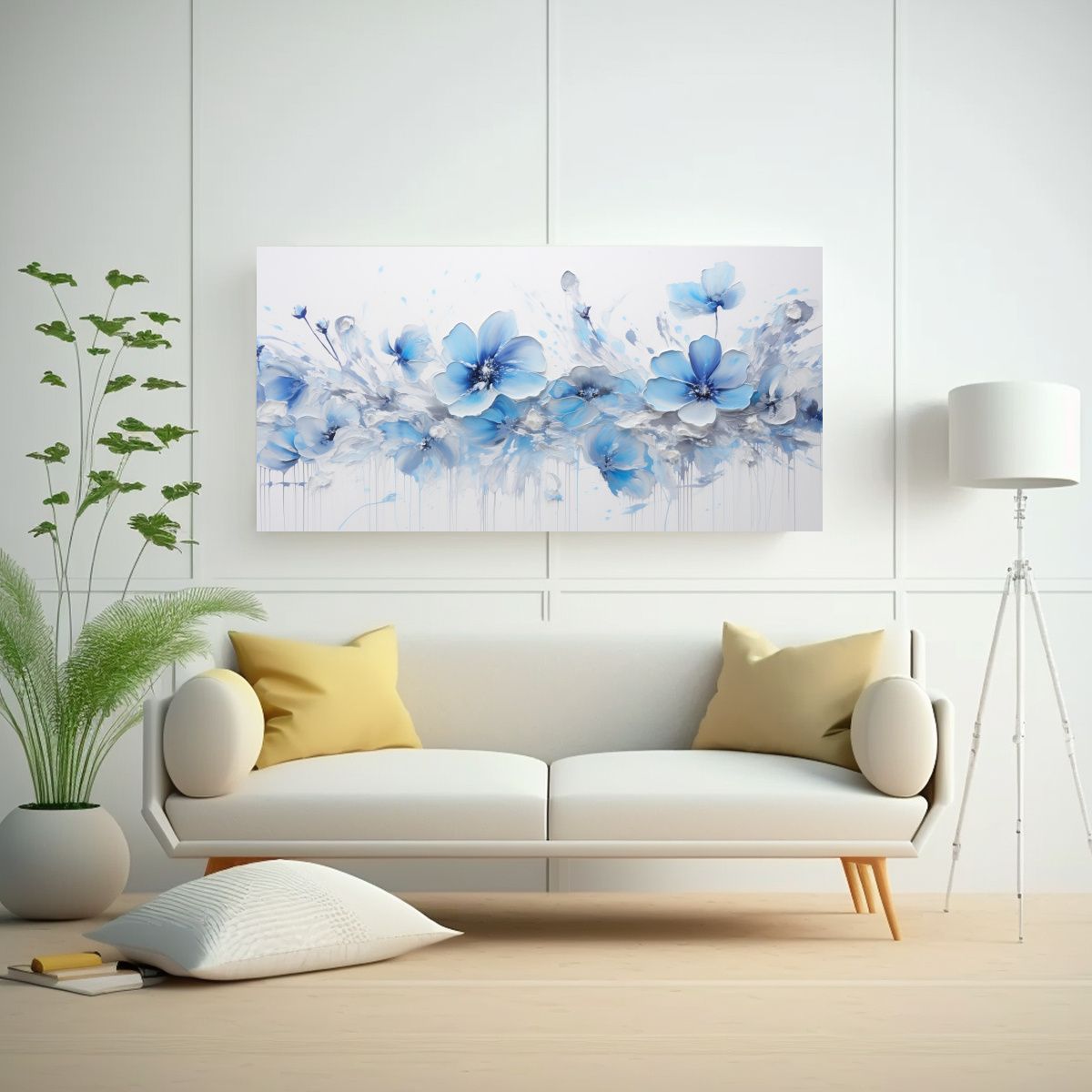 GENERICO - Pintura Acrílica Linda De Colores Sobre Fondo 60x30 Cm