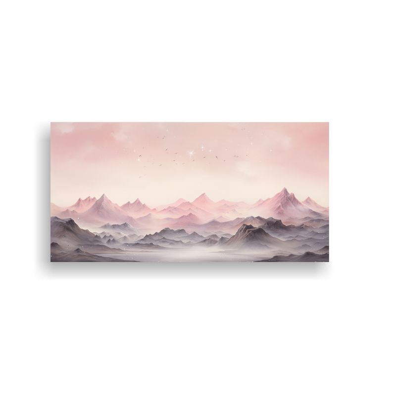 GENERICO - Cuadro Tela Paisaje Montaña Elegante Estilo 100x50 Cm