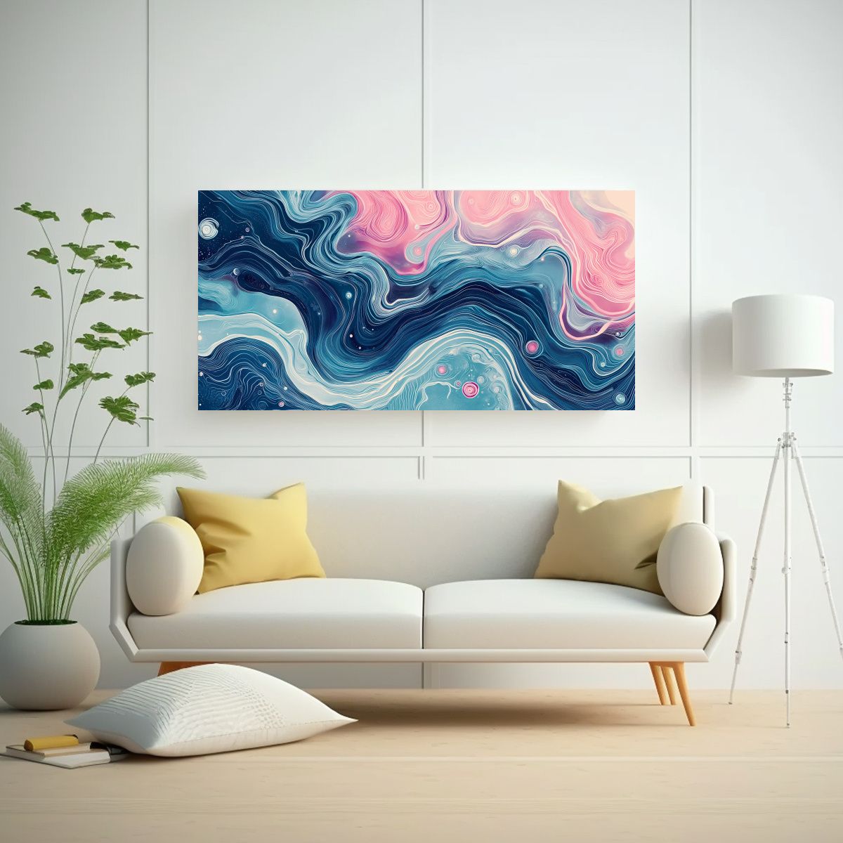 GENERICO - Pinturas Decorativas Modernas De Flujo De Agua 80x40 Cm