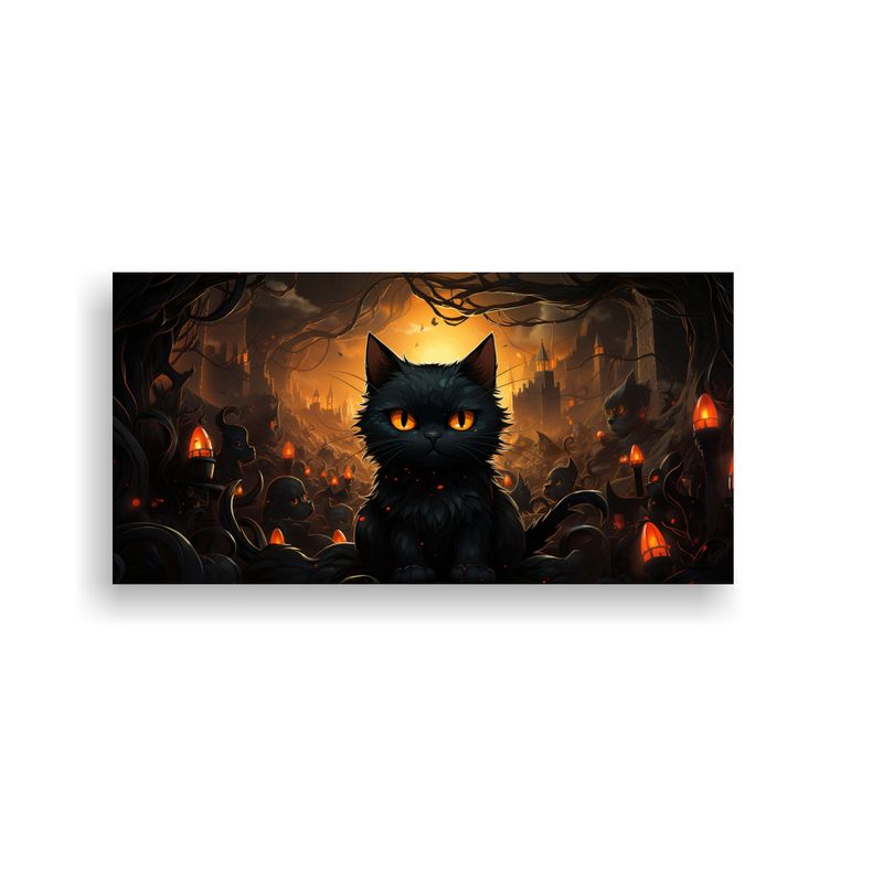 GENERICO - Cuadros Decorativos De Monstruos Gatitos Malvados 60x30 Cm