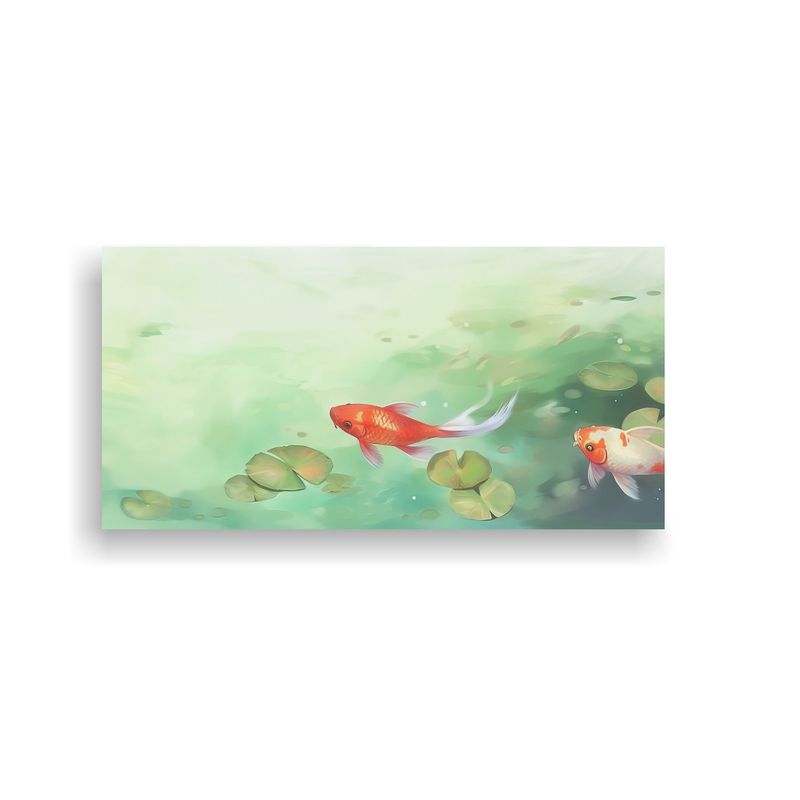 GENERICO - Pintura Decorativa Dos Peces Flotan En Estanque 60x30 Cm