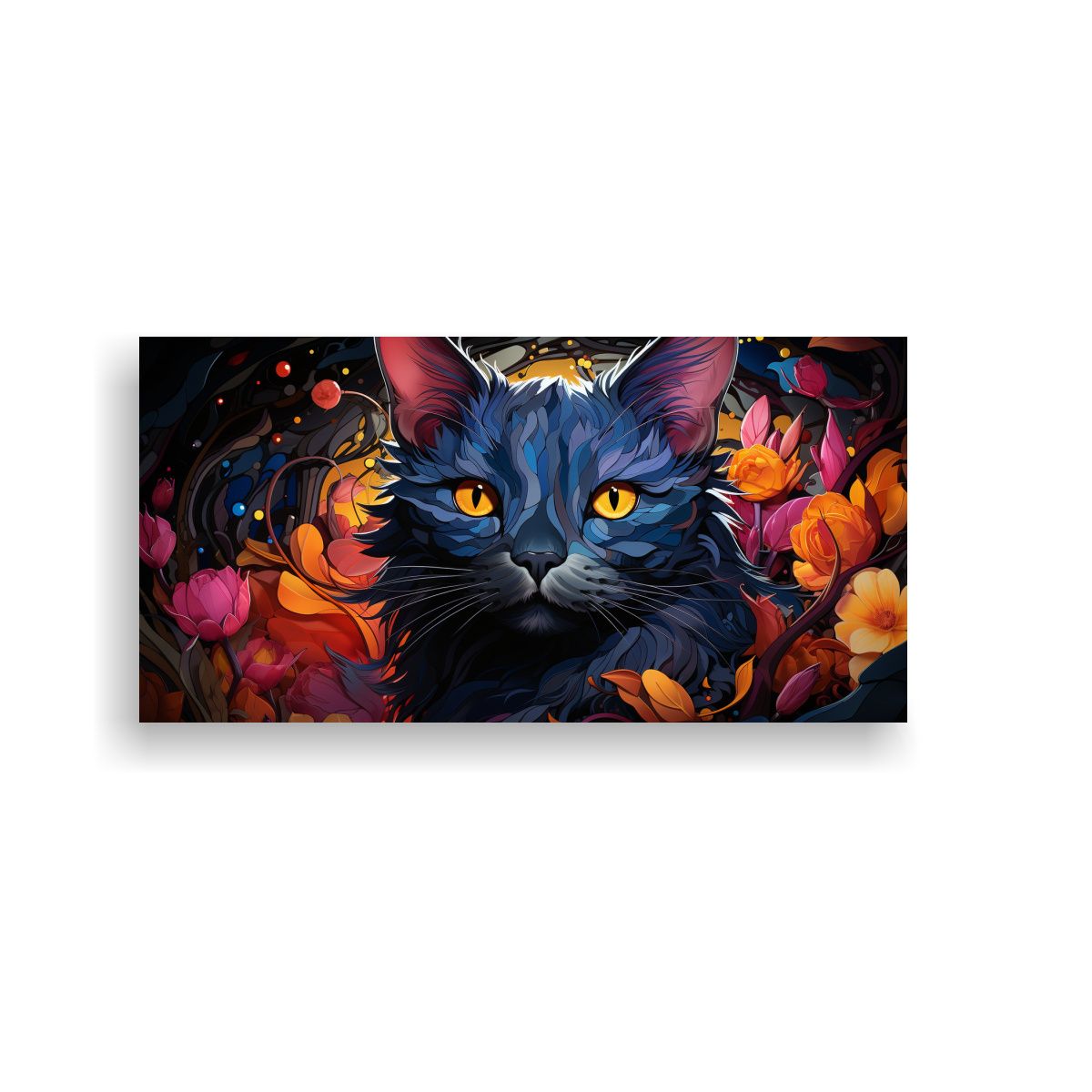 GENERICO - Pintura Digital De Ventana De Vidrio Manchado 60x30 Cm