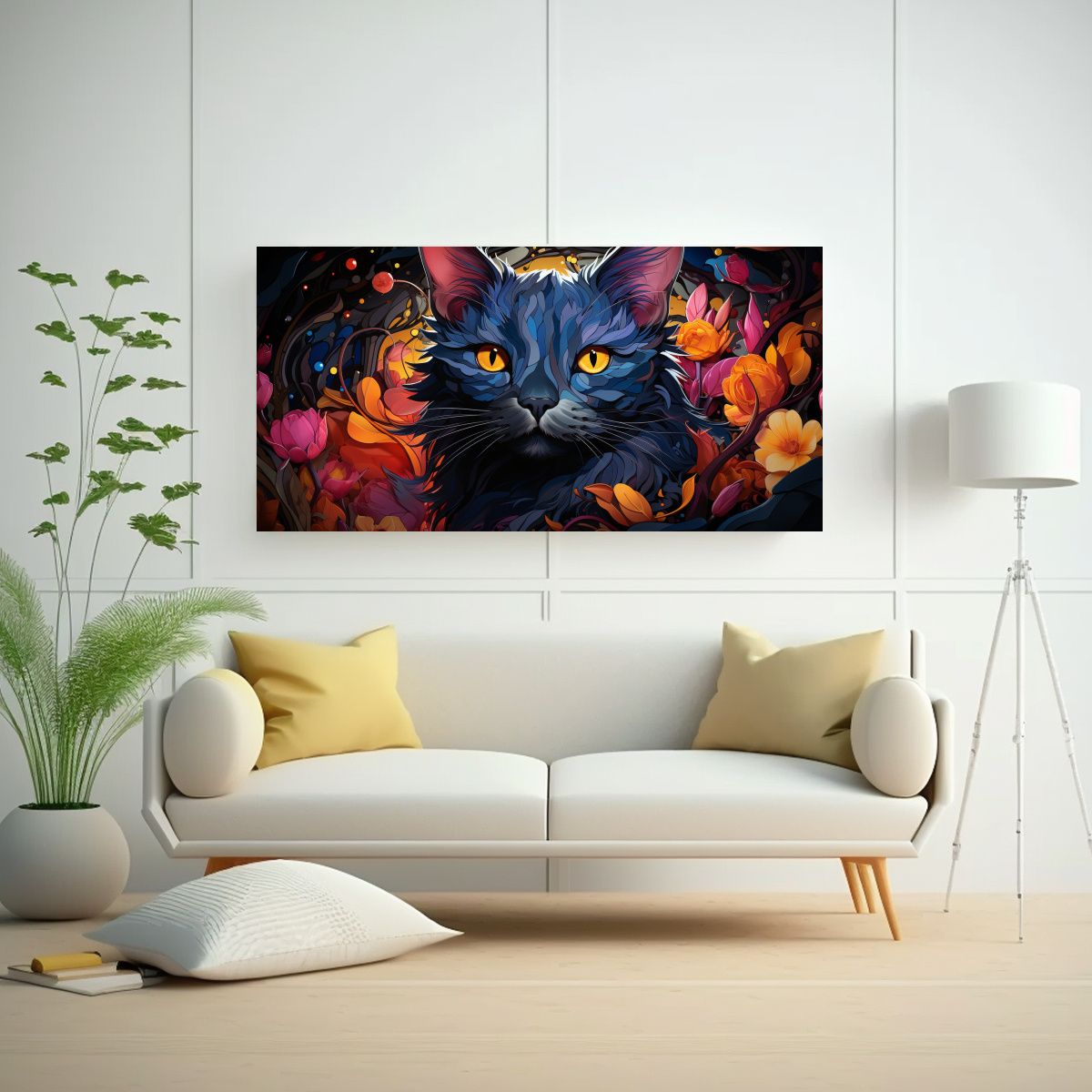 GENERICO - Pintura Digital De Ventana De Vidrio Manchado 60x30 Cm