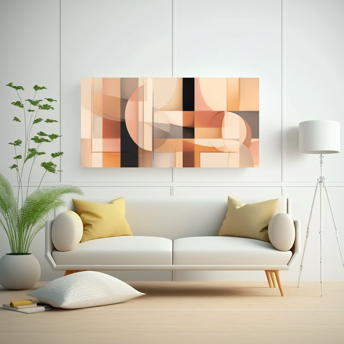 GENERICO - Diseño Minimalista Líneas Superpuestas En 80x40 Cm