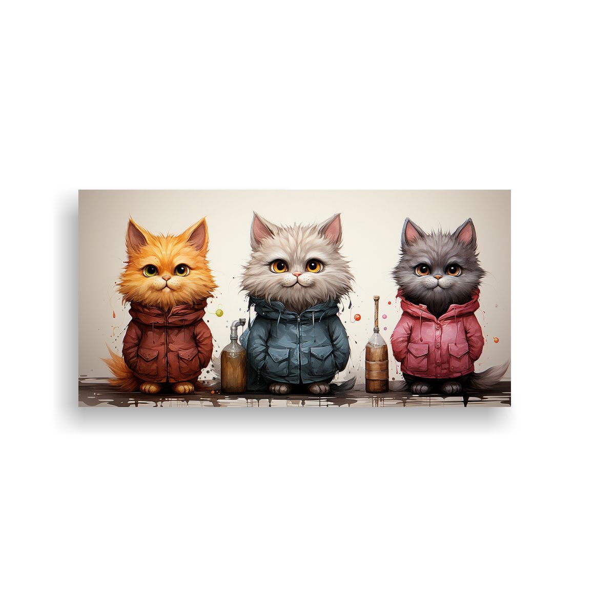 GENERICO - Pinturas De Decoración Con Diseño De Caracteres 80x40 Cm