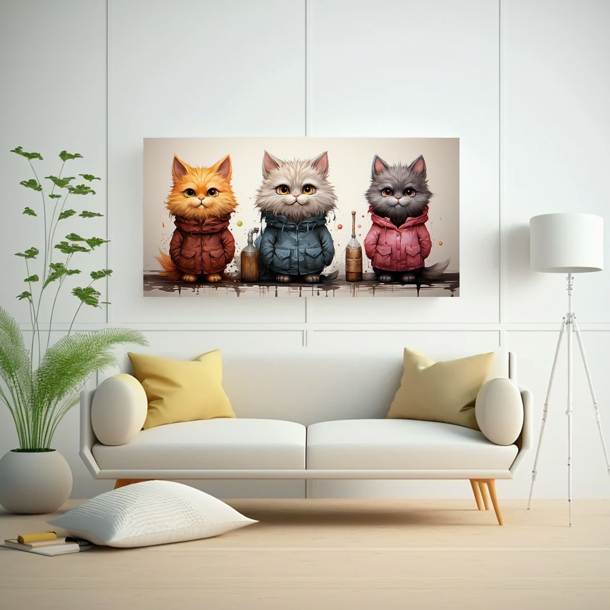 GENERICO - Pinturas De Decoración Con Diseño De Caracteres 80x40 Cm