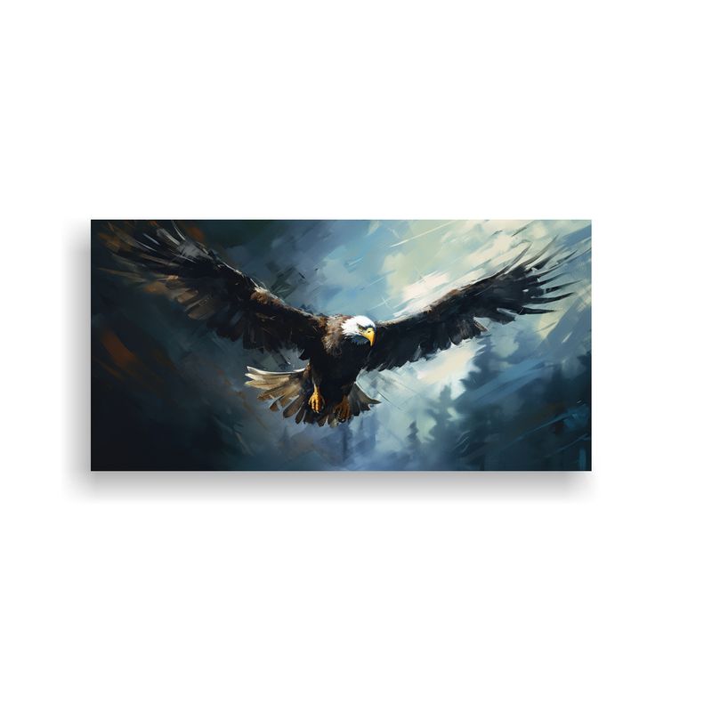 GENERICO - Cuadro De Tela Vuelo Solitario De águila 80x40 Cm