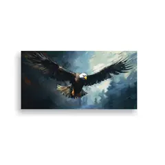GENERICO - Cuadro De Tela Vuelo Solitario De águila 80x40 Cm