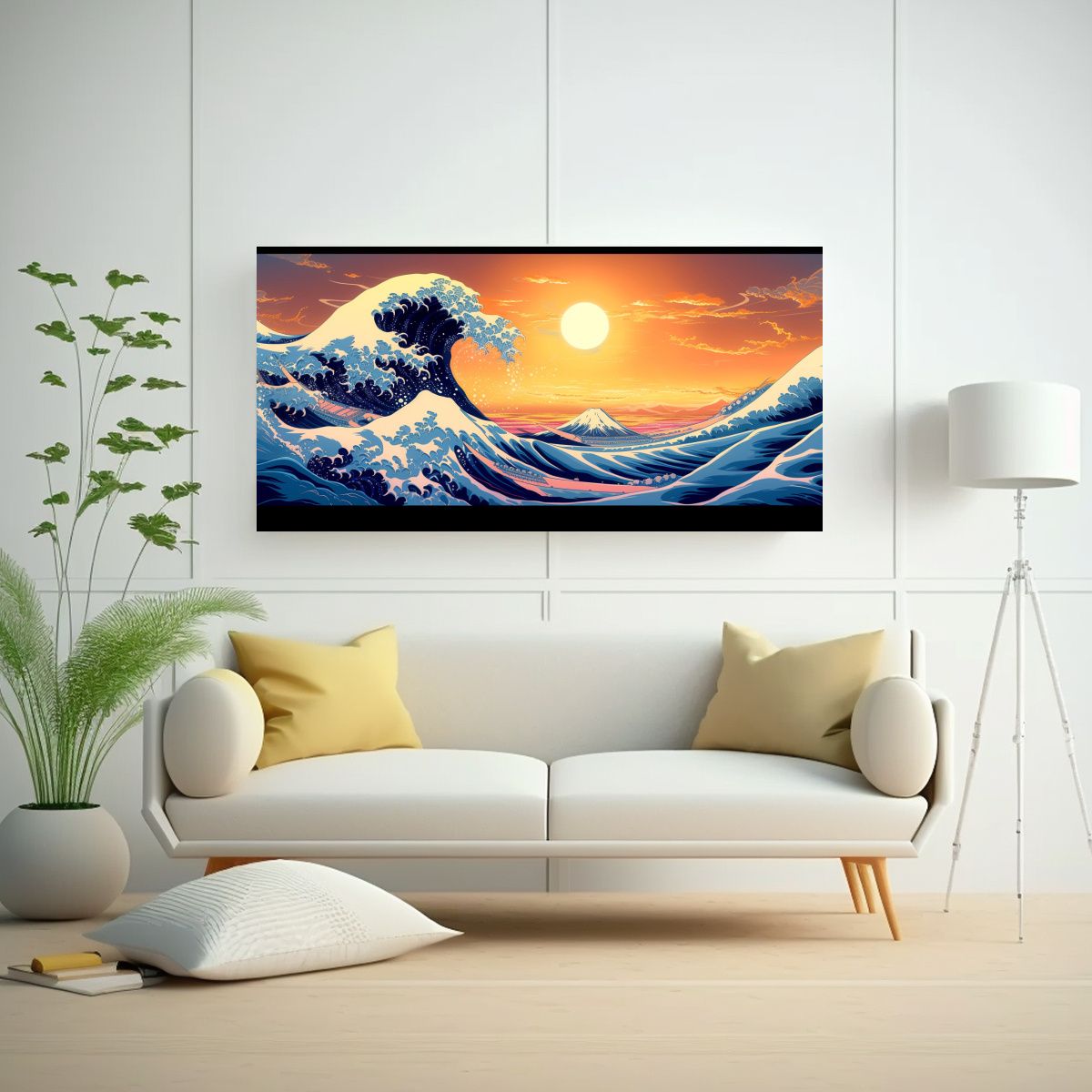 GENERICO - Pintura Decorativa Ola Gigante De Kanagawa Con 100x50 Cm