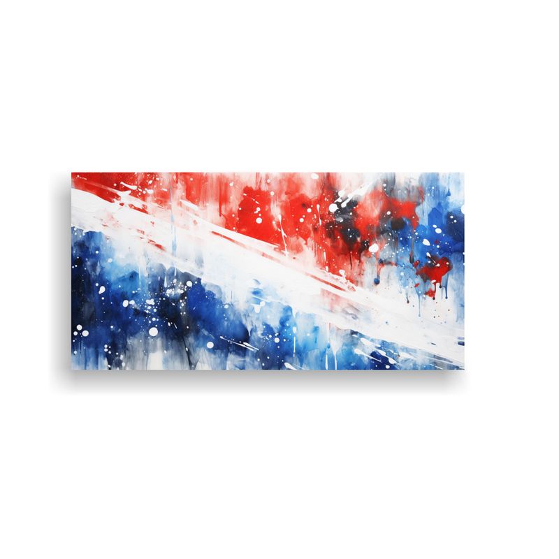 GENERICO - Cuadro Abstracto Bandera Noruega Naturaleza Viva 60x30 Cm