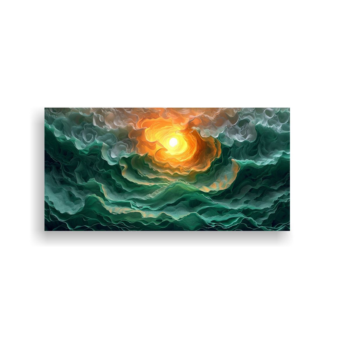 GENERICO - Cuadro Tela Arte Moderno Ondas Sonido Textura 100x50 Cm