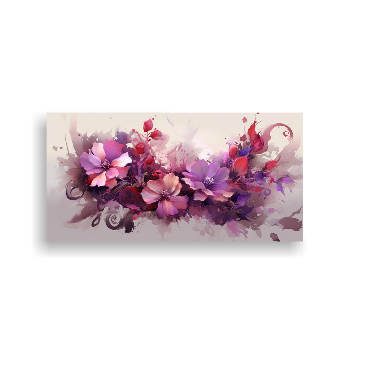 GENERICO - Pinturas Decorativas De Hermosas Flores Moradas 100x50 Cm