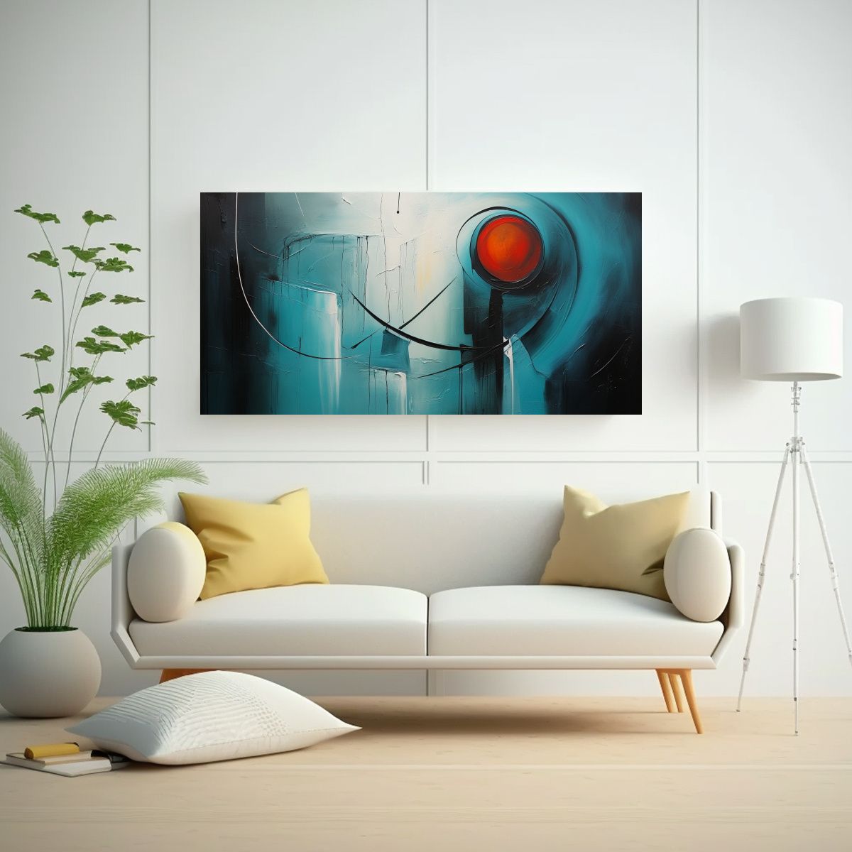 GENERICO - Pinturas Abstractas Luminosas Para Decoración De 100x50 Cm