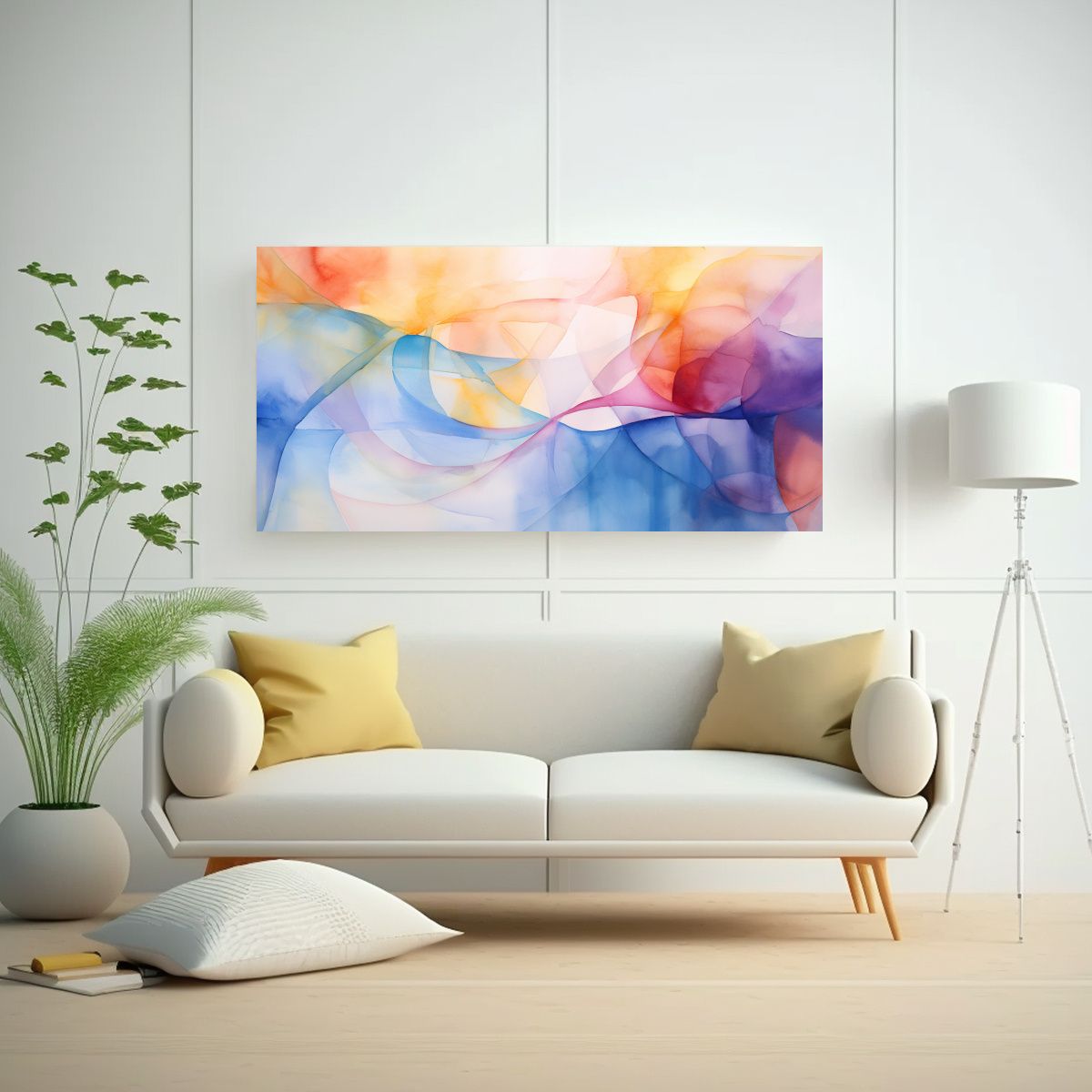 GENERICO - Cuadro Abstracto Inspirado En La Naturaleza 60x30 Cm