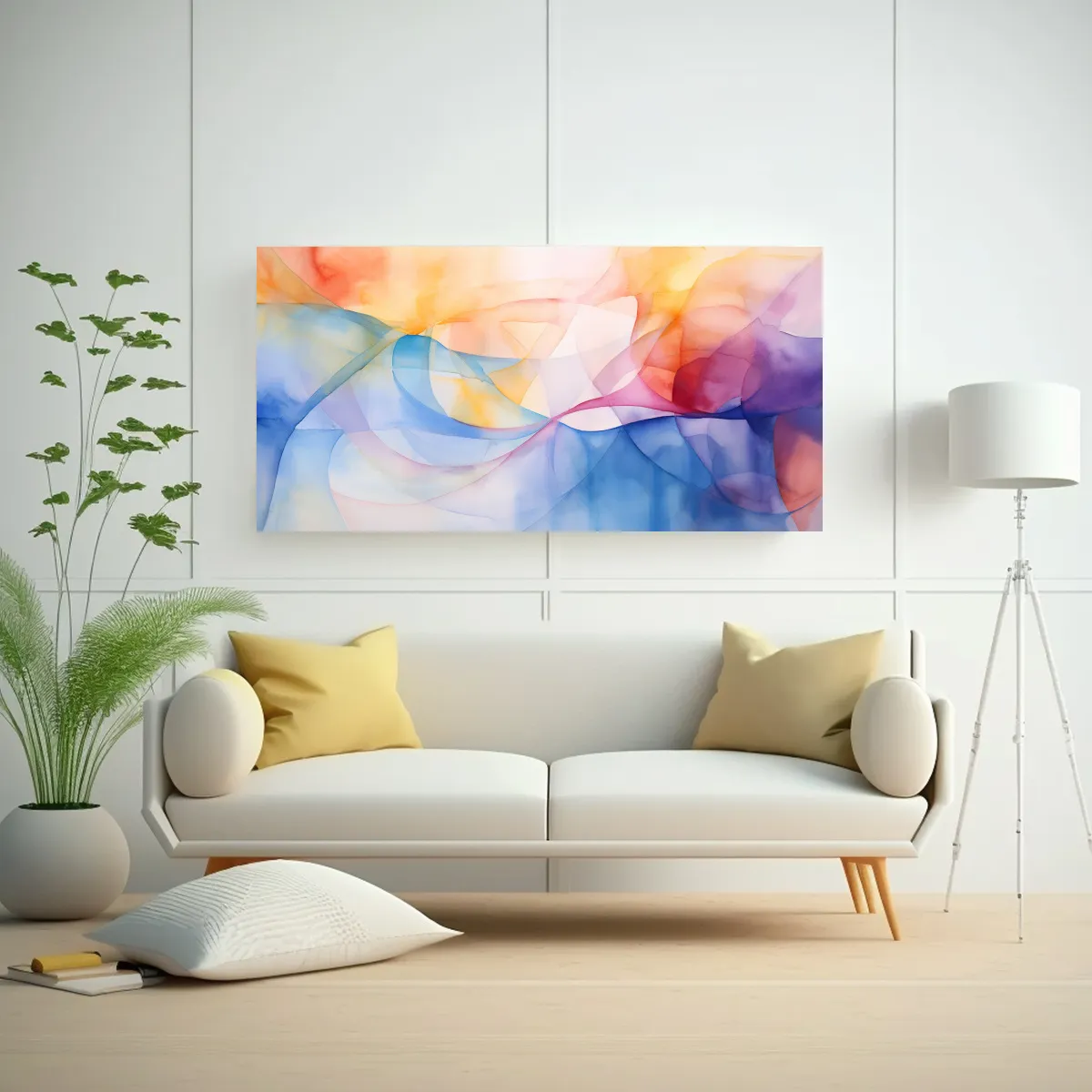 GENERICO - Cuadro Abstracto Inspirado En La Naturaleza 100x50 Cm